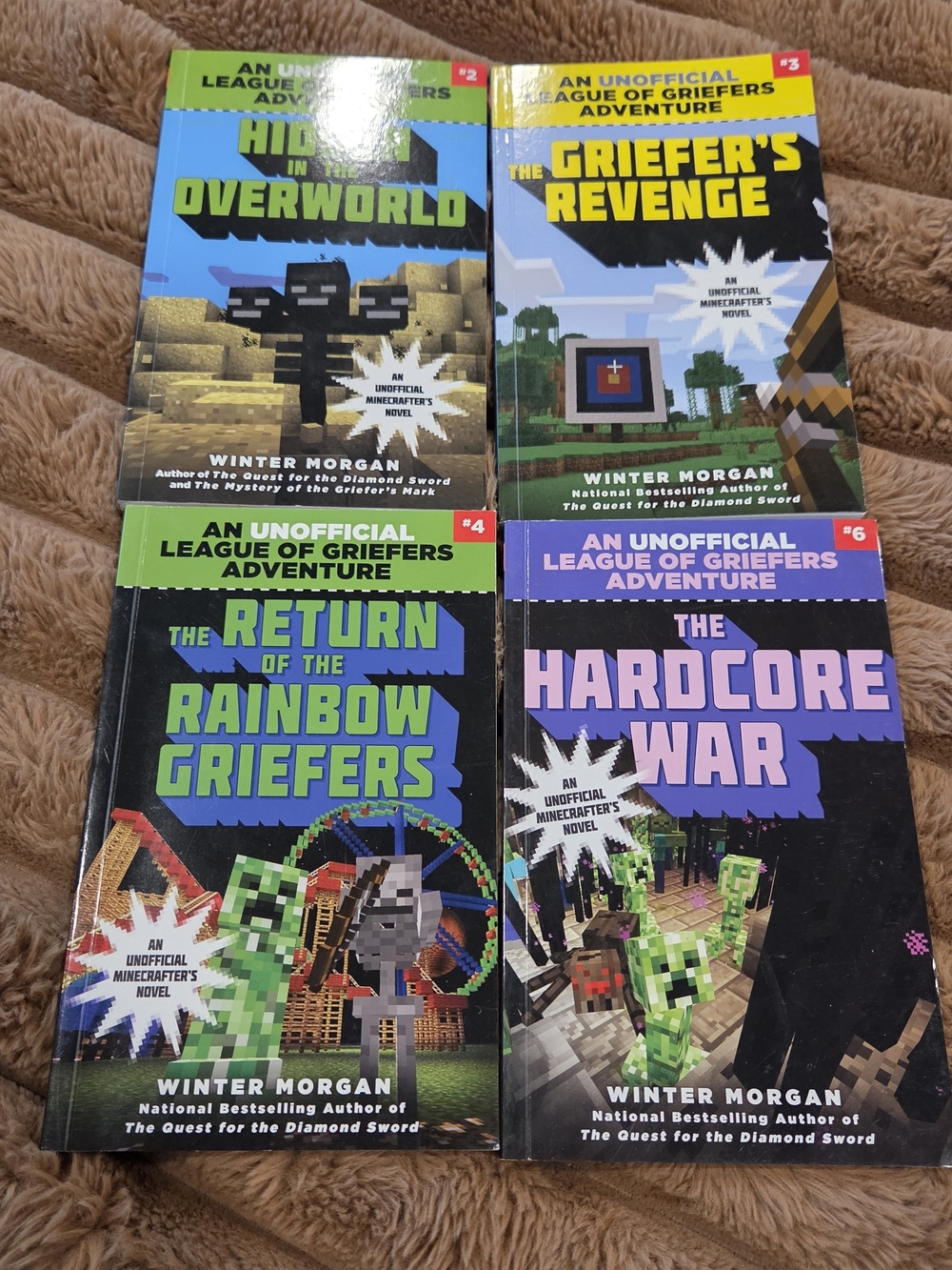 Lot of 4 Unofficial League of Griefers Adventure Books 2,3,4,6 Winter Morgan